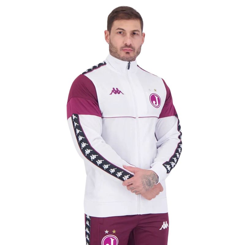 Jaqueta-Juventus-Kappa-Banda-Masculina---Branca-Bordo