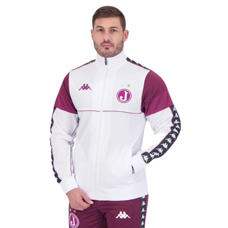 Jaqueta-Juventus-Kappa-Banda-Masculina---Branca-Bordo