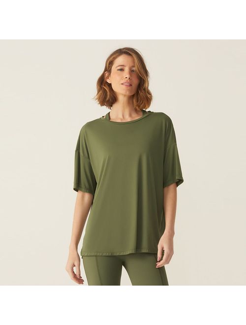 Blusa Fitness Longa Verde Uv Dry Palma