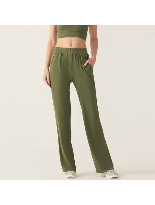 Calça Fitness Reta Verde Dry Uv Palma