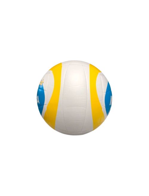 Bola Vôlei De Praia Mikasa Couro Unissex - Branca/Amarela/Azul