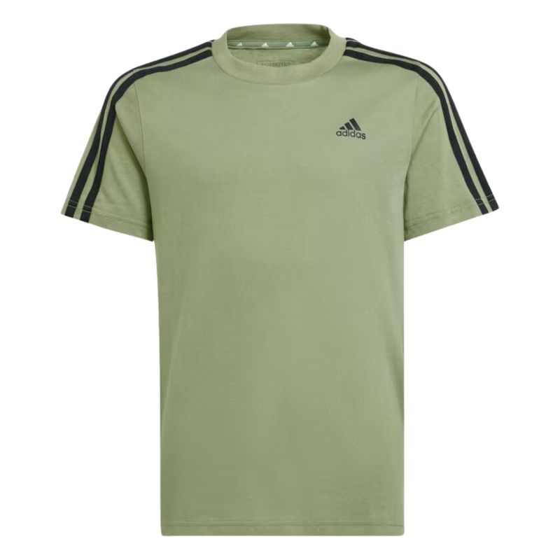 camiseta-adidas-essentials-3-stripes-infantil-verde
