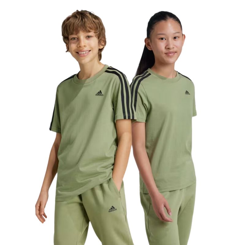 camiseta-adidas-essentials-3-stripes-infantil-verde