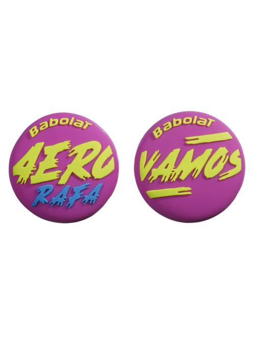 Anti Vibrador Babolat Vamos Damp X2 Rafa Unissex - Amarelo/Roxo