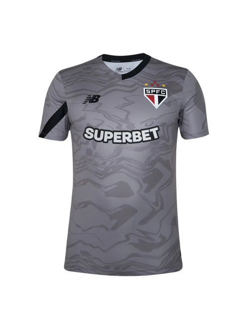 Camisa Goleiro São Paulo 2024 New Balance Masculina - Cinza/Preta