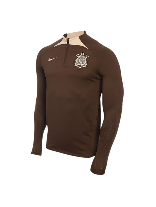 Camiseta Corinthians Nike Treino 2024 Manga Longa Masculina - Marrom