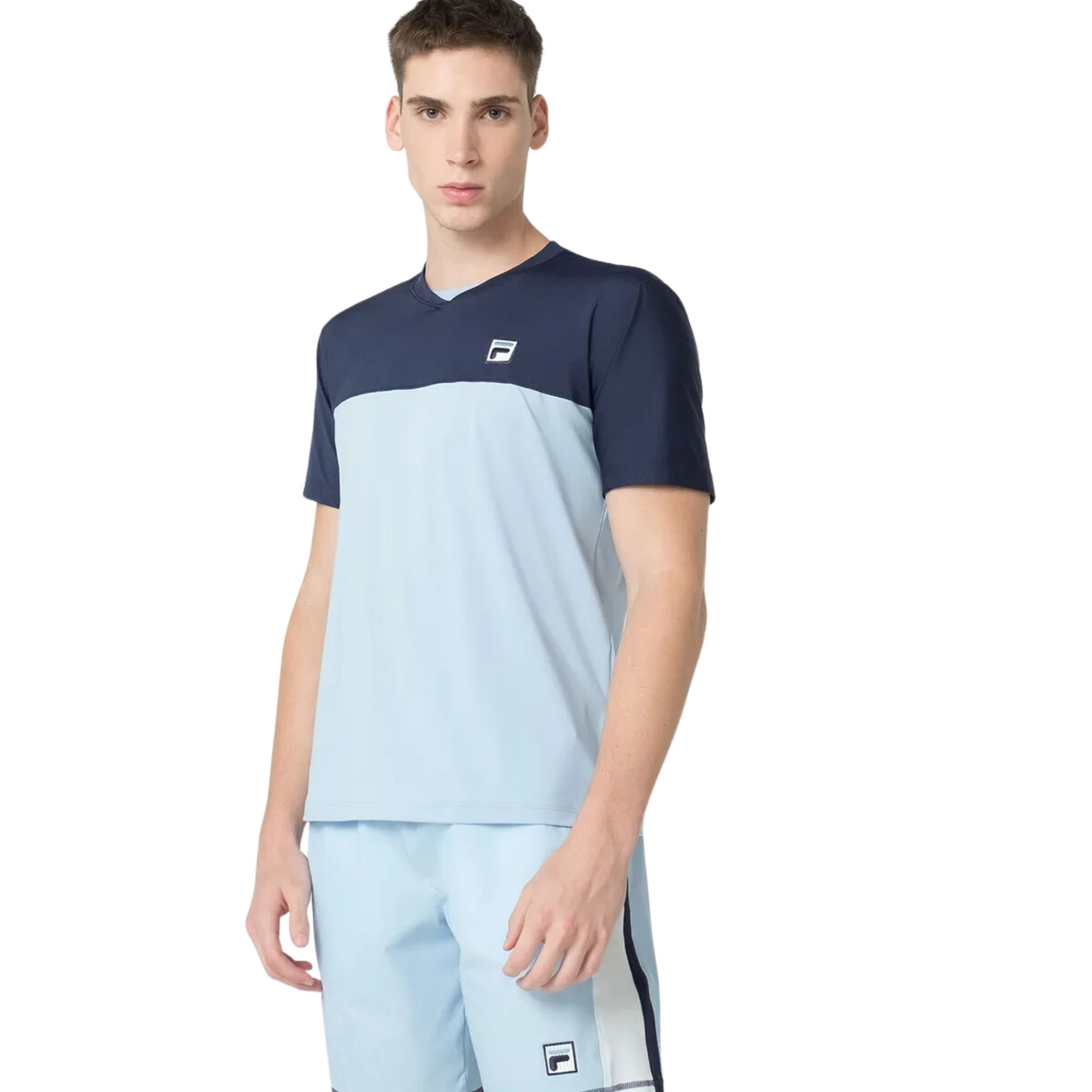 Camiseta Fila Block Masculina - Marinho/Azul