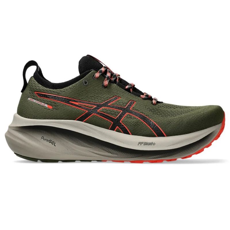 Tenis-ASICS-GEL-Nimbus-26-TR---Masculino---Verde-Cinza