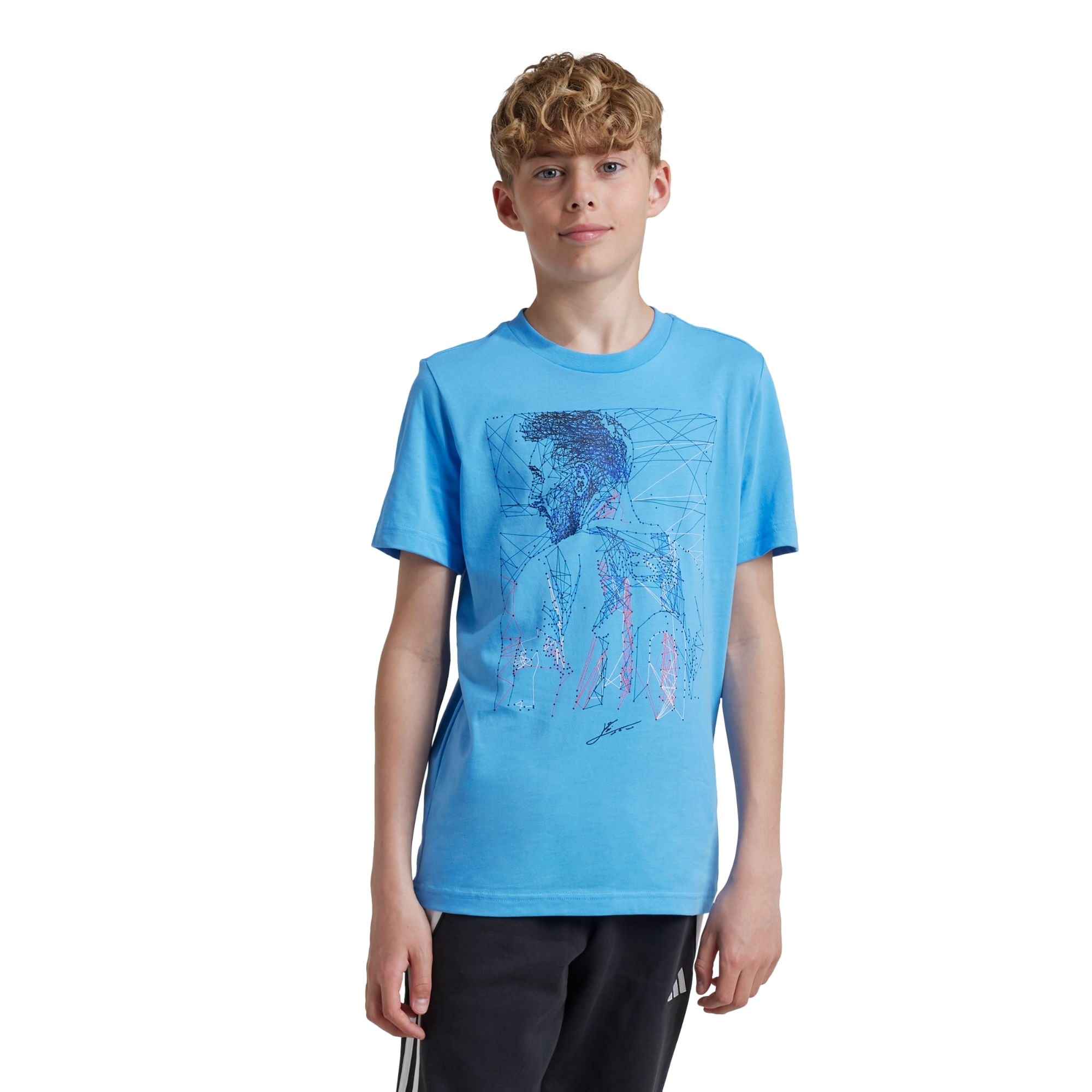 Camiseta Messi Adidas Infantil - Azul Claro