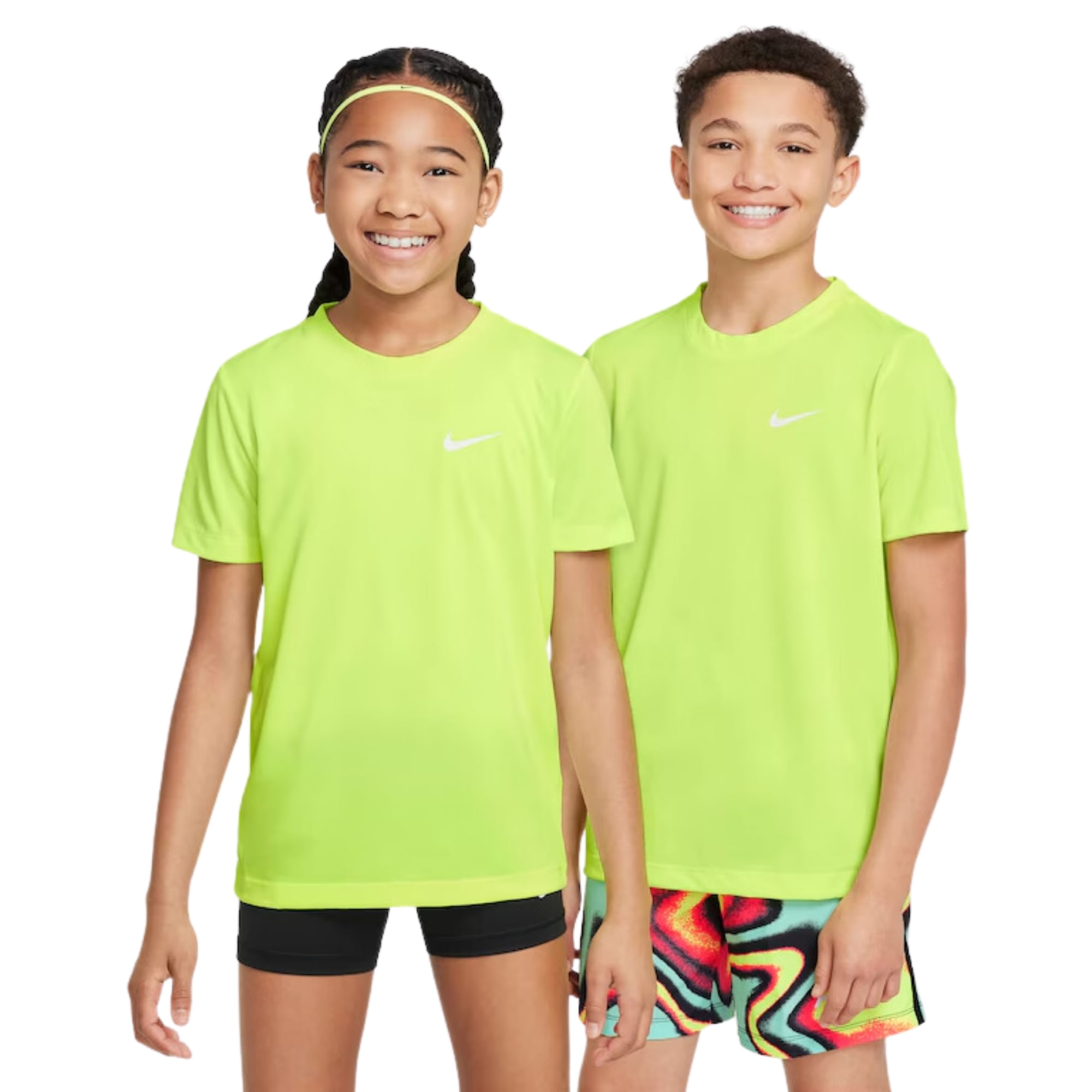 Camiseta Nike Dri-Fit Swoosh Infantil - Amarela