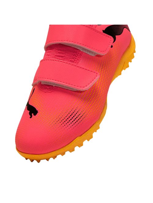Chuteira Society Puma Future 7 Play Infantil - Laranja/Preta