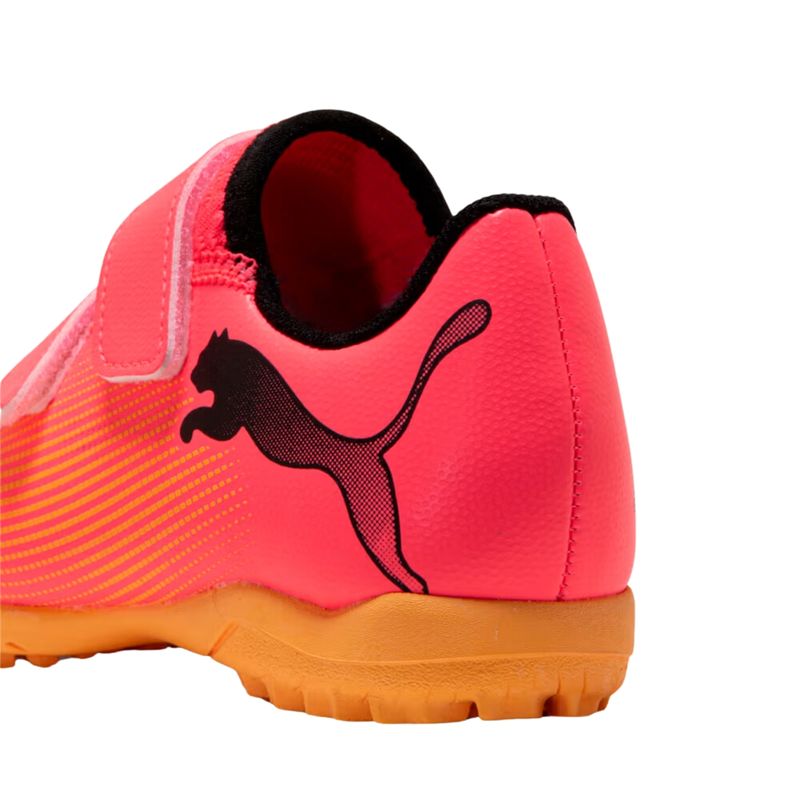 Chuteira-Society-Puma-Future-7-Play-Infantil---Laranja-Preta
