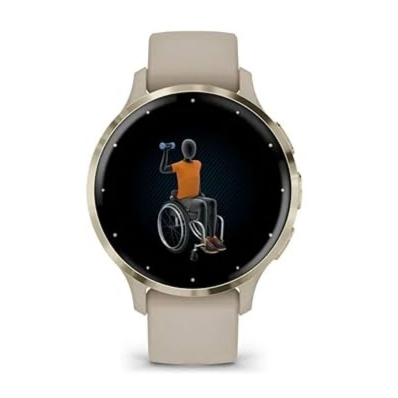Relogio-Monitor-Cardiaco-Garmin-Venu-3S-Unissex---Bege-Dourado