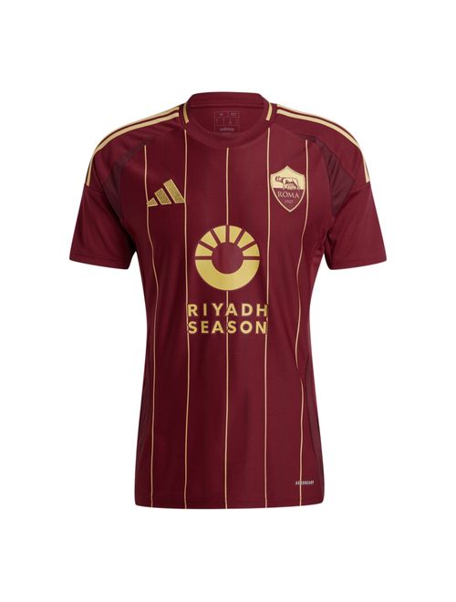 Camisa As Roma I 24/25 Adidas Masculina - Vermelho Escuro