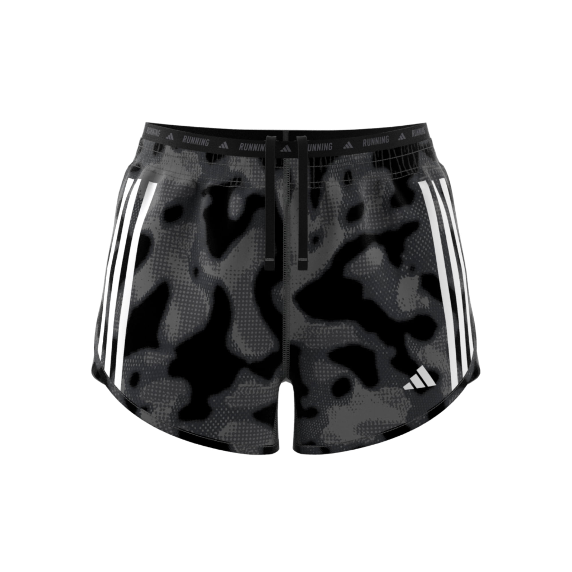 Shorts Adidas Own The Run Três Listras Feminino - Cinza/Preto