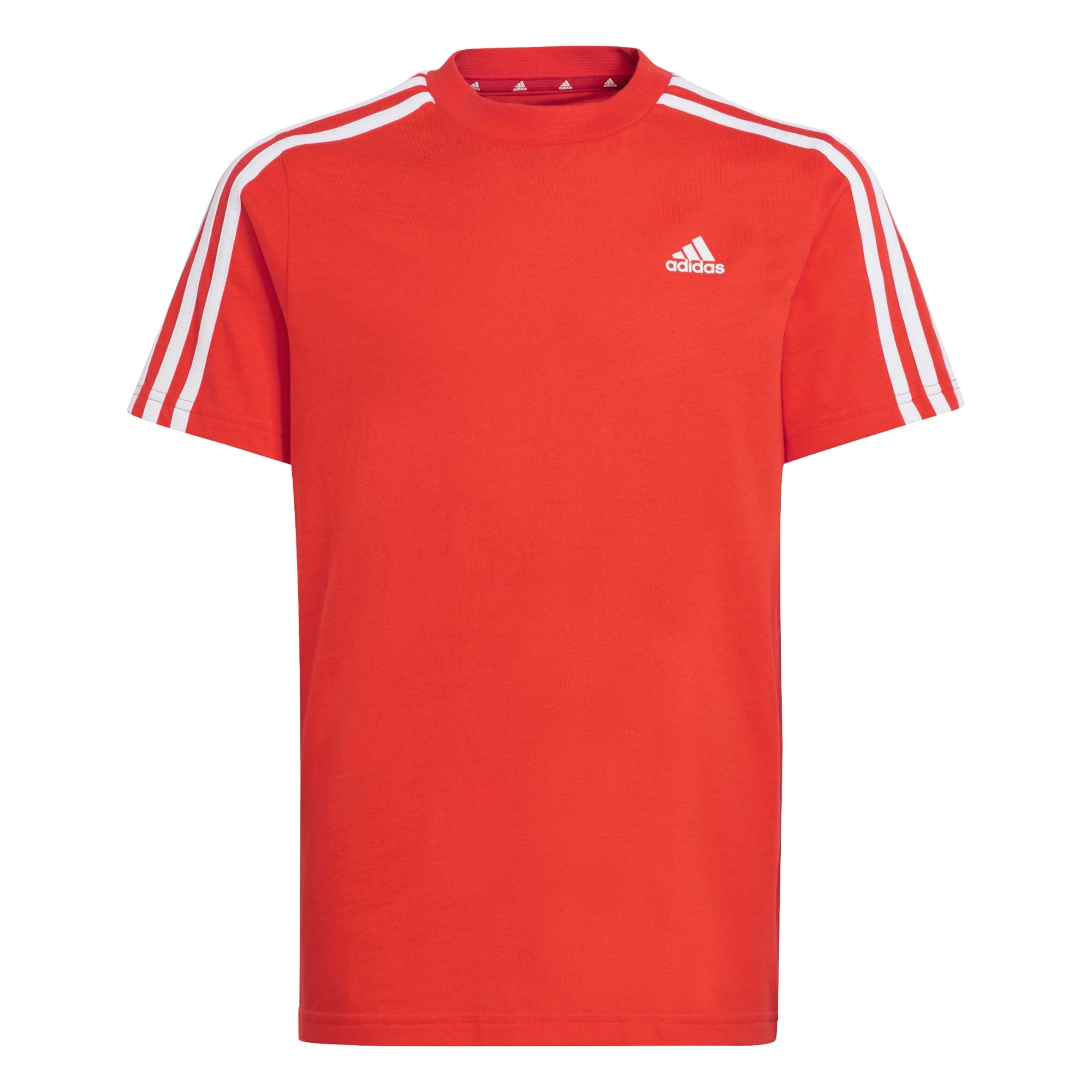 Camiseta Algodão Essentials 3-Stripes Infantil - Laranja