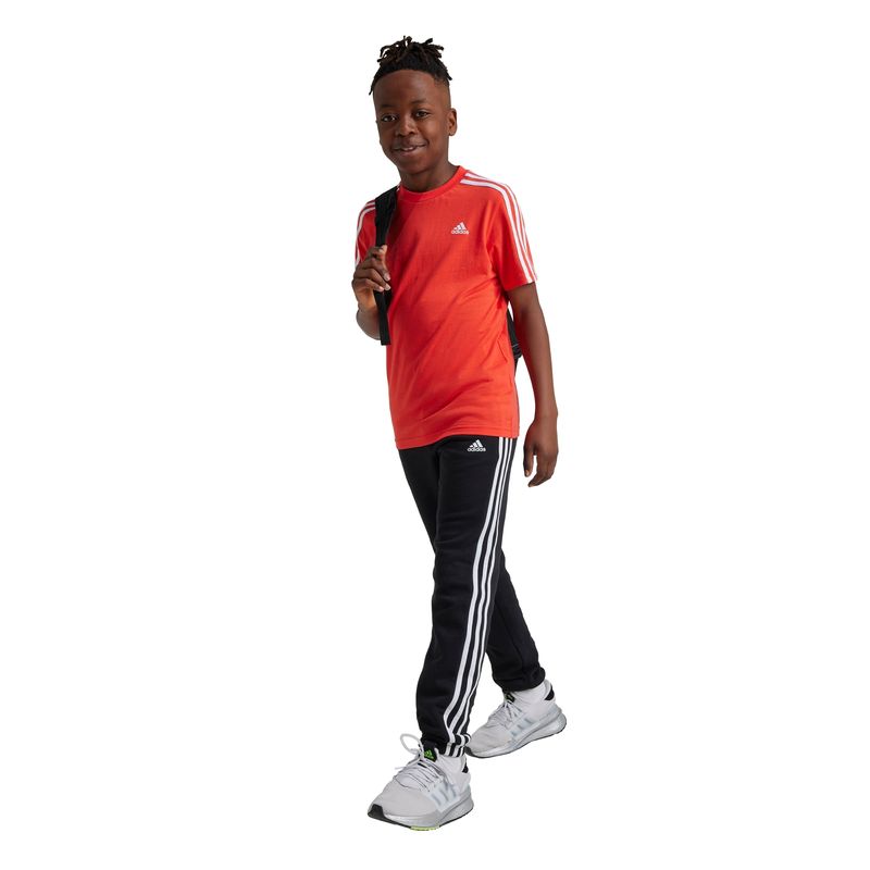 Camiseta-Algodao-Essentials-3-Stripes-Infantil---Laranja
