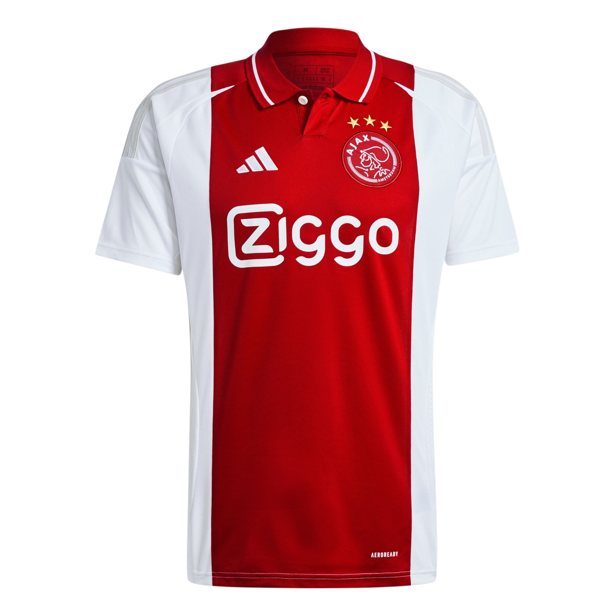 Camisa Ajax I 2024/25 Adidas Torcedor Masculina - Branca/Vermelha