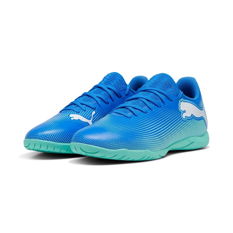 Chuteira-Futsal-puma-FUTURE-7-PLAY-masculina---azul