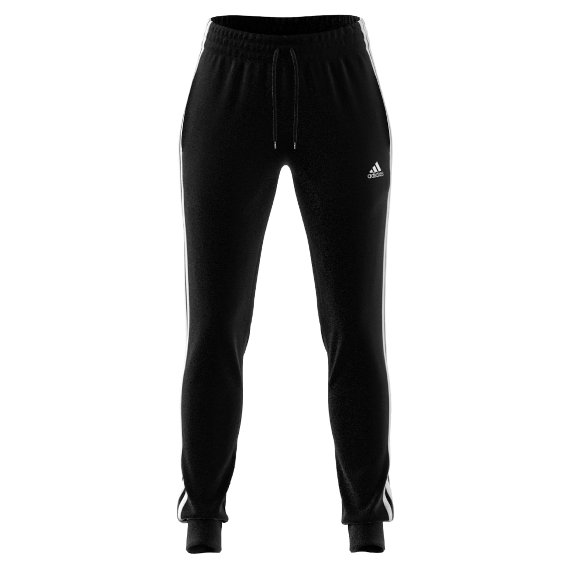 Calça Moletinho AdidasEssentials 3-Stripes Feminina - Preta