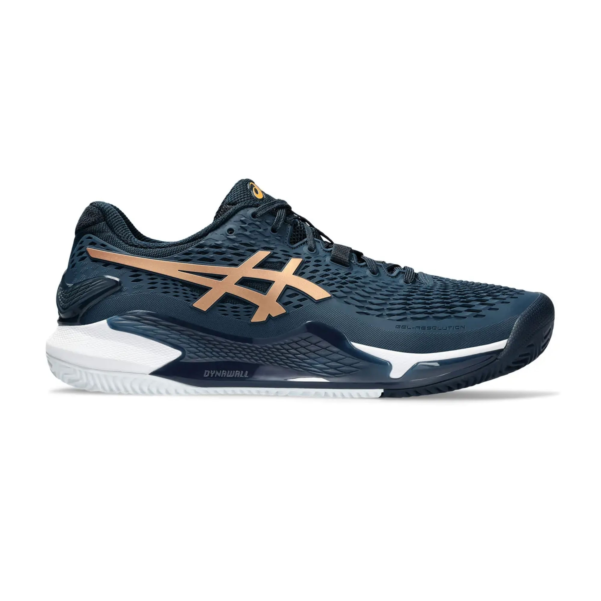 Tênis Asics Gel-Resolution 9 Clay Masculino - Azul Marinho/Dourado