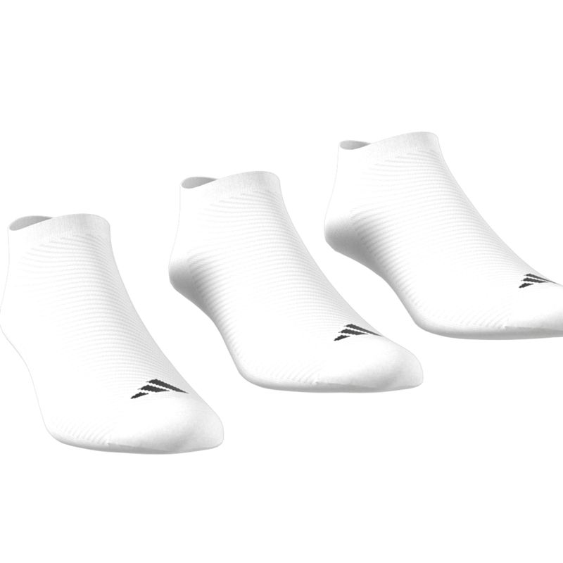 Kit-Meia-Adidas-Sportswear-Malha-Elastica-No-Show-Pacote-3-Pares-Unissex---Branca