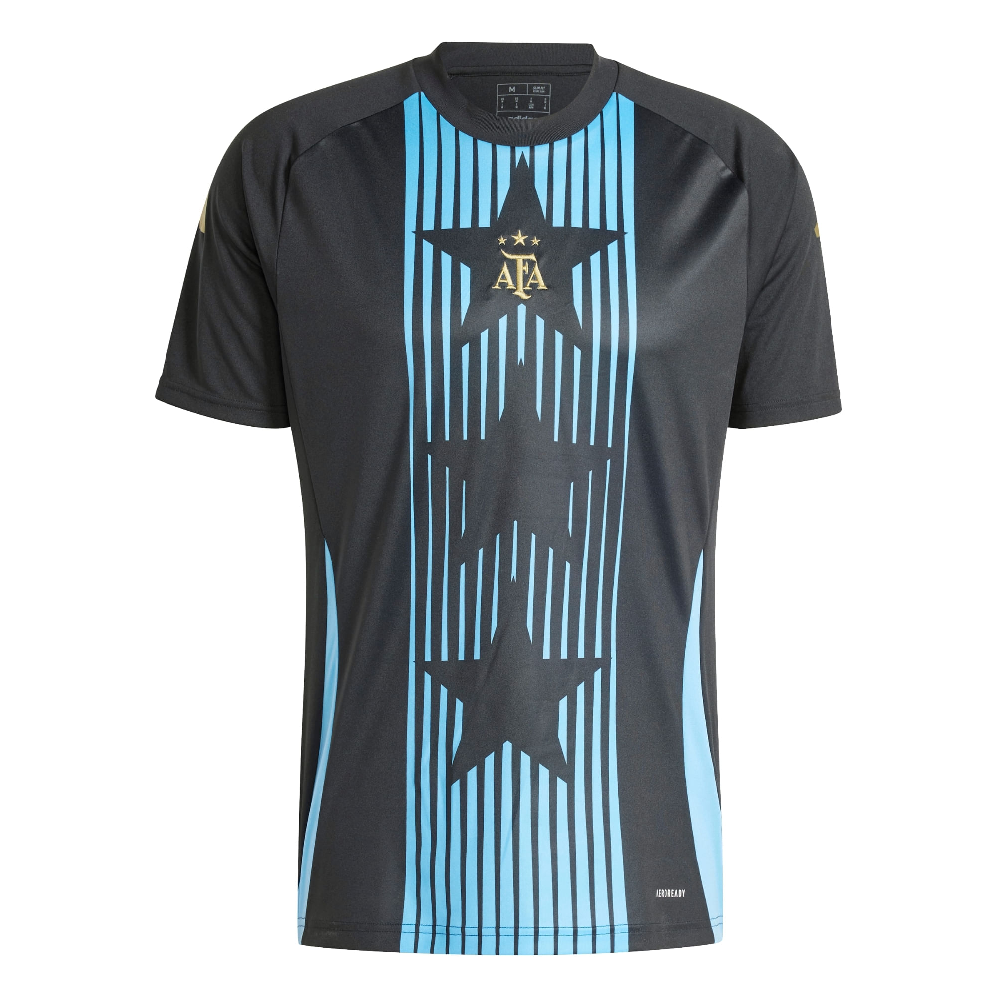 Camisa Argentina 2024/25 Adidas Pré-Jogo Masculina - Preta/Azul