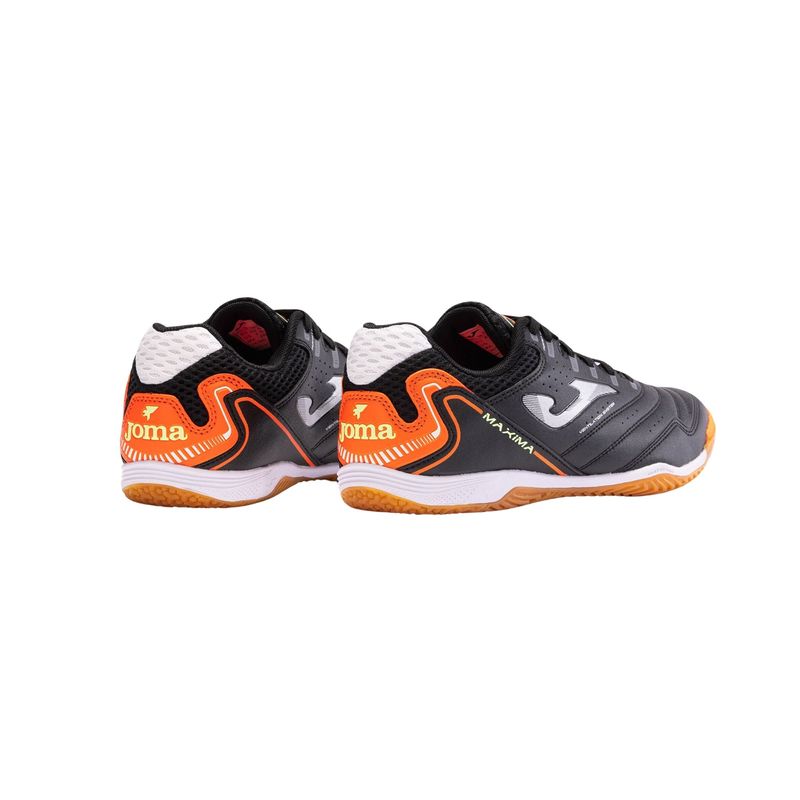 chuteira-futsal-joma-maxima-23-masculina-preta-laranja