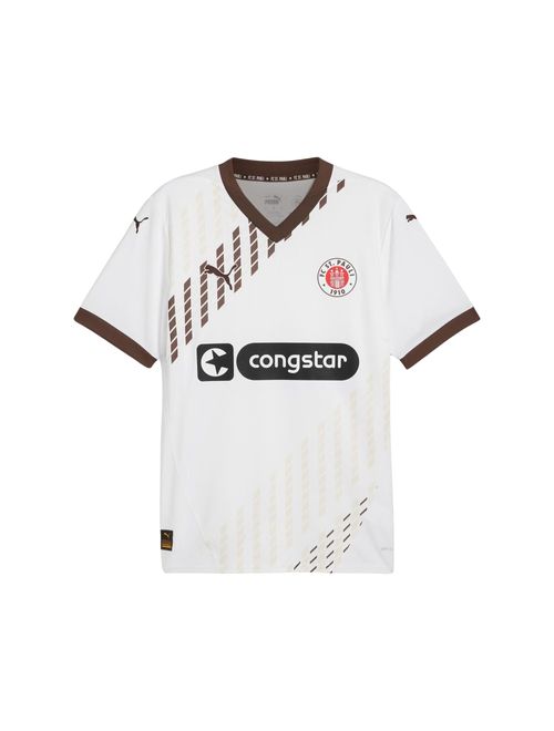 Camisa Puma St. Pauli II 24/25 Masculina - Branca/Marrom