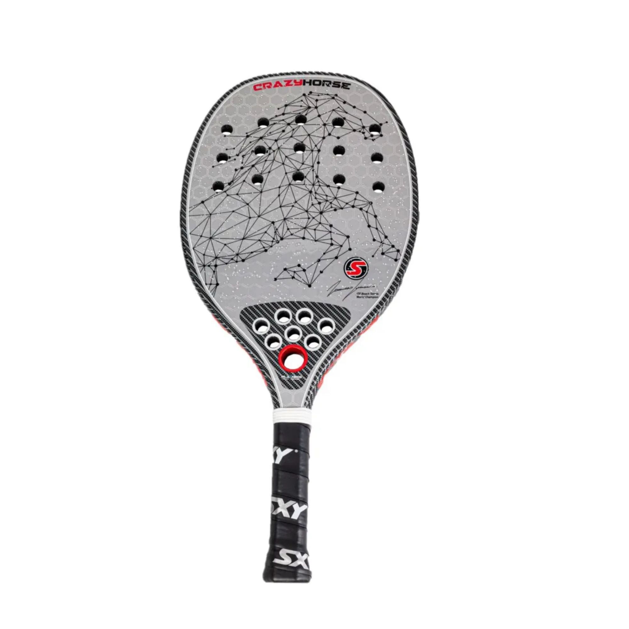 Raquete De Beach Tennis Sexy Crazy Horse Unissex - Cinza