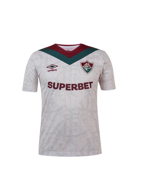 Camisa Fluminense III 24/25  Umbro Torcedor Masculina - Bege/Vinho