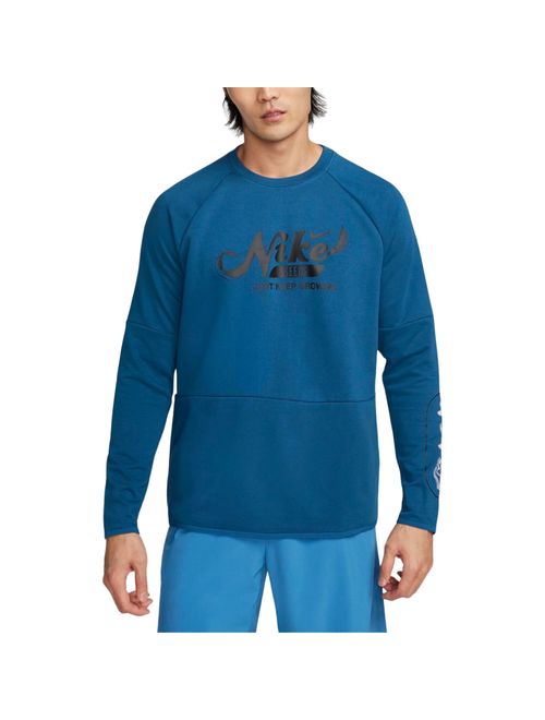 Blusão Nike Dri-Fit Fleece Crew Masculino - Azul