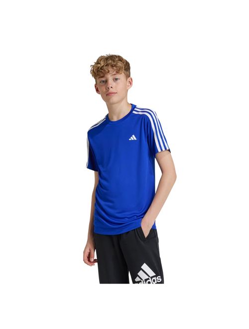Camiseta Adidas Train Essentials 3 Stripes Infantil - Azul