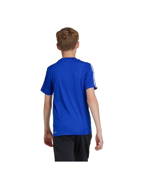 Camiseta Adidas Train Essentials 3 Stripes Infantil - Azul