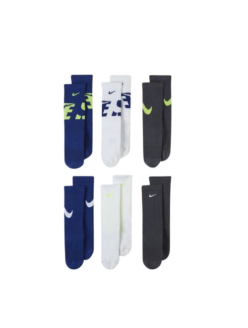 Kit Meias Nike Everyday Cush Crew 6 Pares Infantil - Multicolor