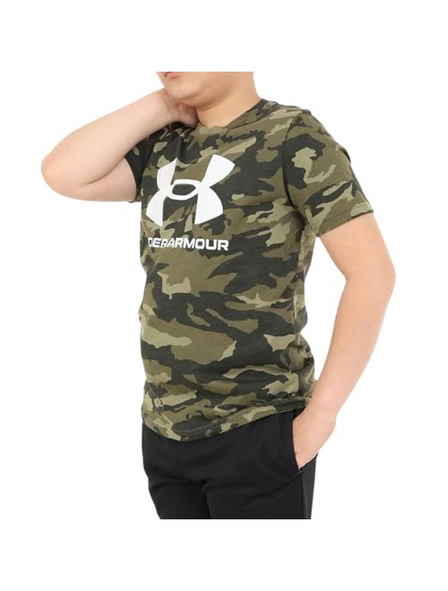 Camiseta Under Armour Sporstyle Logo Infantil - Verde Camuflado
