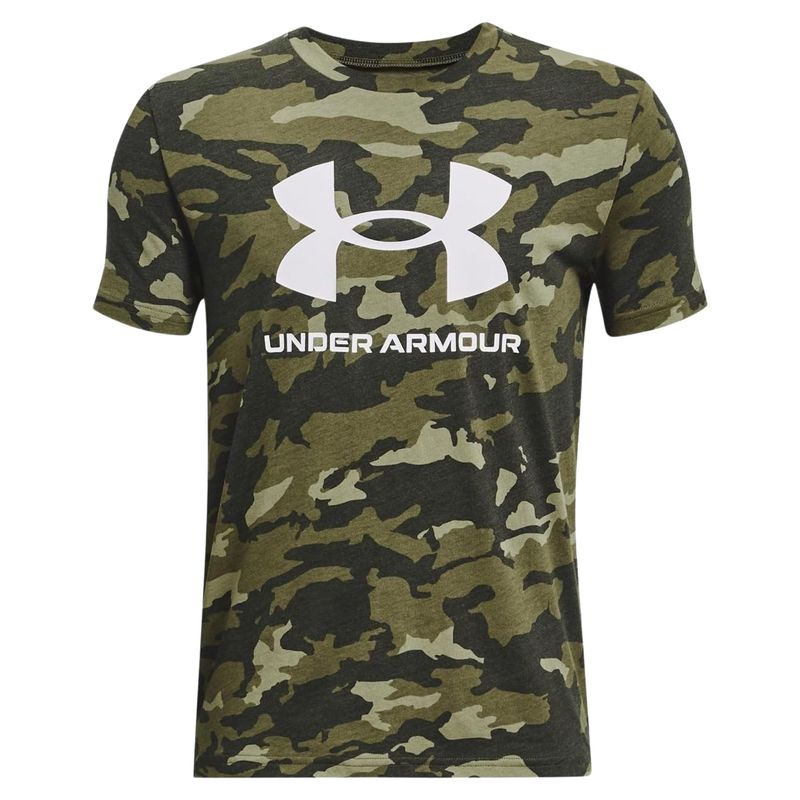 camiseta-under-armour-sporstyle-logo-infantil-verde-camuflado