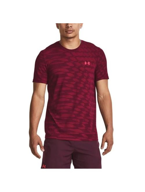 Camiseta Under Armour Seamless Novelty Masculina - Bordô