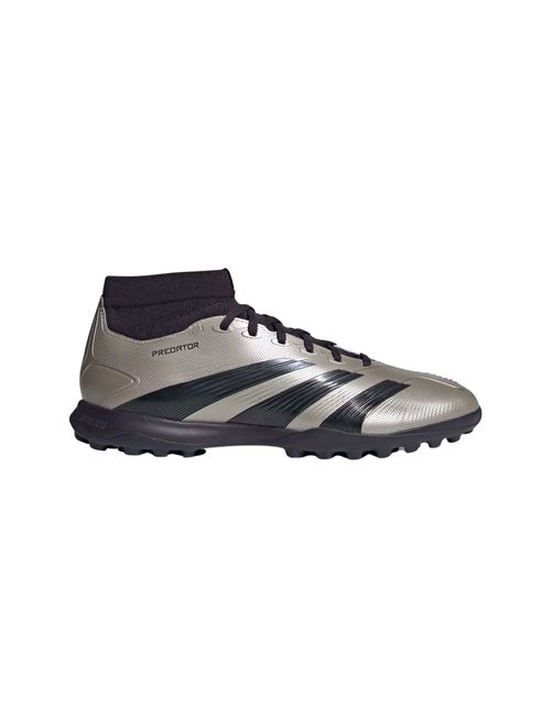 Chuteira Society Adidas Cano Médio Predator League 24 Unissex - Prata/Preta