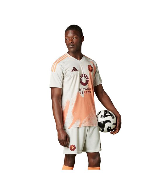 Camisa Roma II 24/25 Adidas Jersey Masculina - Off White/Laranja