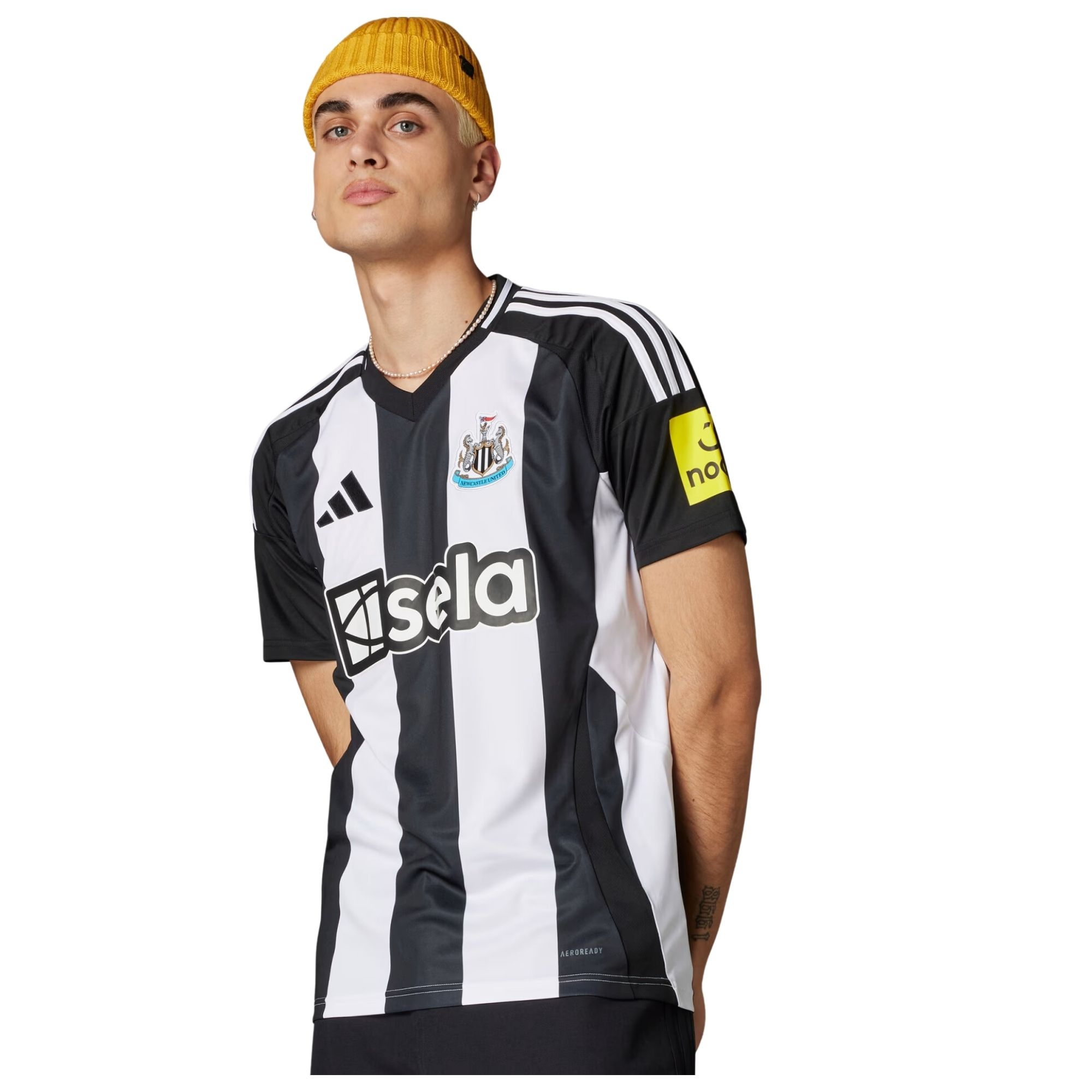 Camisa Newcastle United I 24/25 Adidas Masculina - Preta/Branca