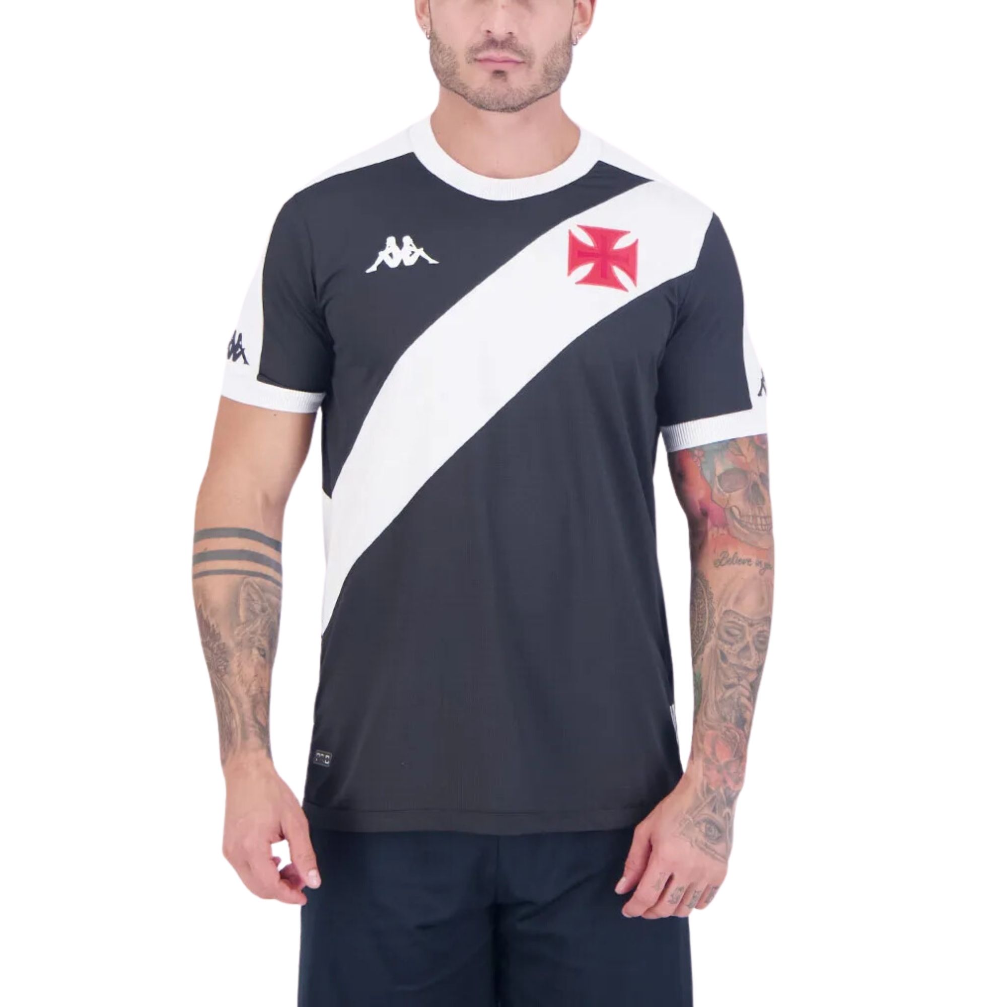 Camisa Vasco I 24/25 Kappa Masculina - Preta/Branca