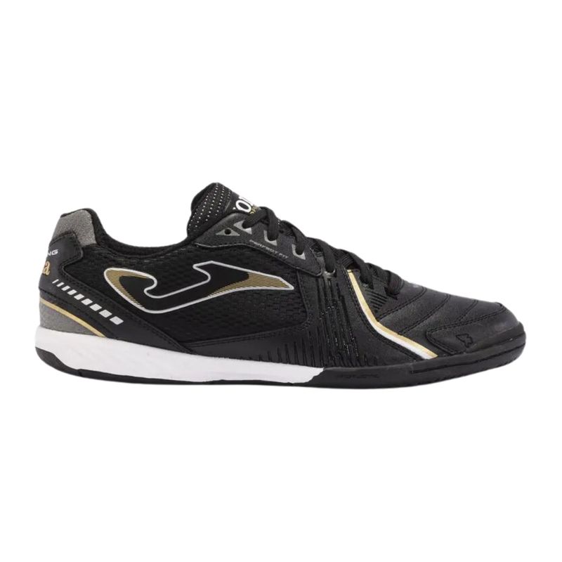 chuteira-futsal-joma-dribling-masculina-preta-dourada