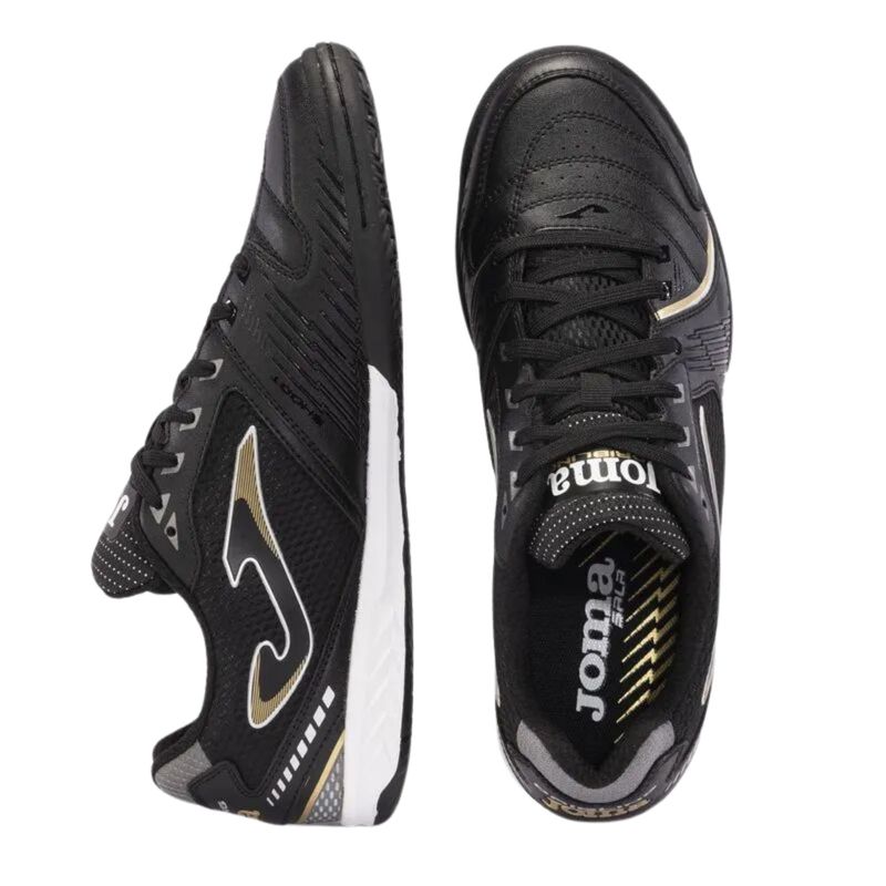 chuteira-futsal-joma-dribling-masculina-preta-dourada
