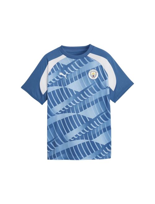 Camisa Manchester City 23/24 Puma Pré Jogo Infantil - Azul