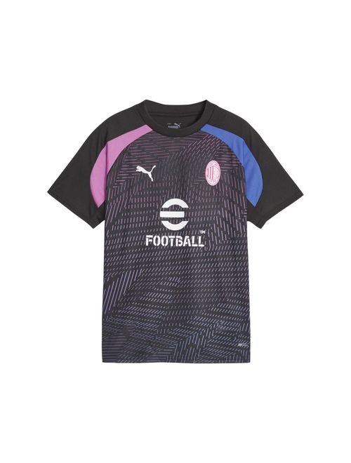 Camisa Ac Milan Puma Pré Jogo Jsy Infantil - Preta