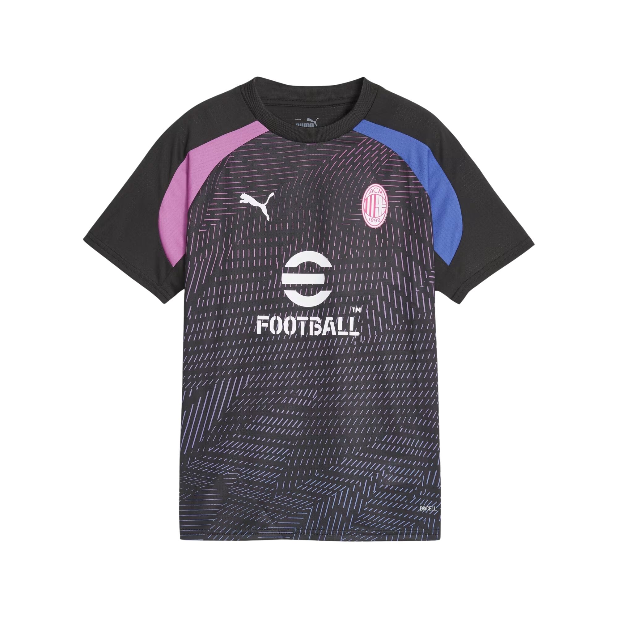 Camisa Ac Milan Puma Pré Jogo Jsy Infantil - Preta