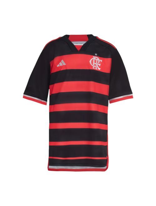 Camisa Flamengo I 24/25 Adidas Infantil - Vermelha/Preta