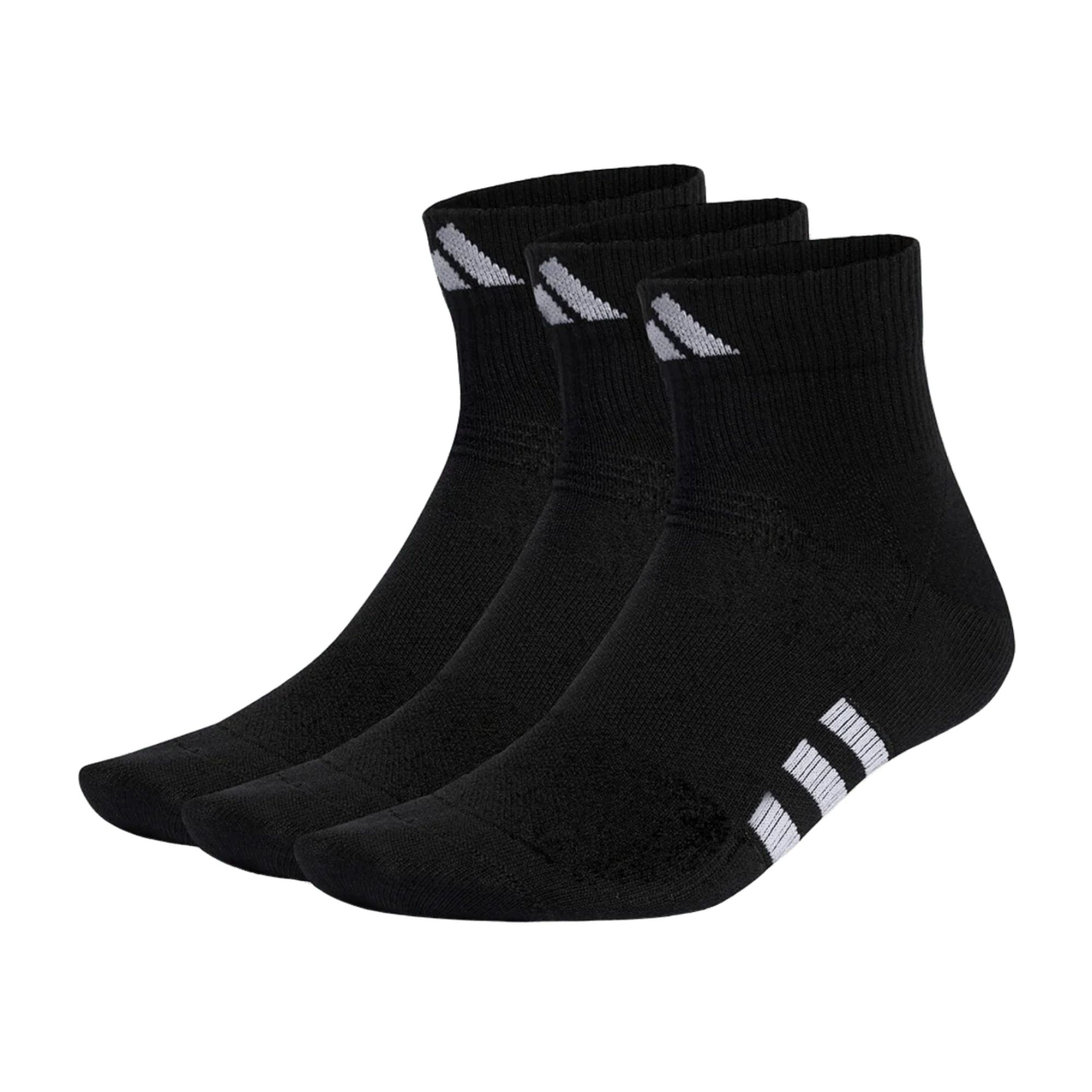 Kit Meia Adidas Performance Cano Medio 3 Pares Unissex - Preta