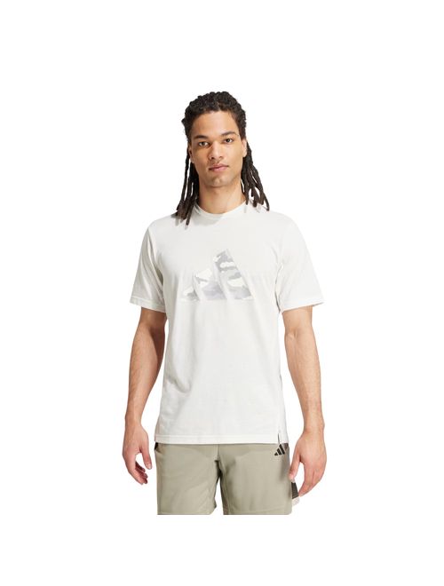 Camiseta Adidas Logo Graphic Camuflada Masculina - Branca